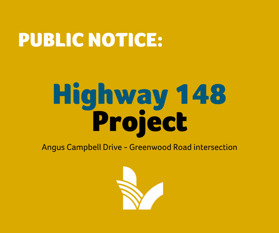 Graphic acknowledging the highway 148 project.
