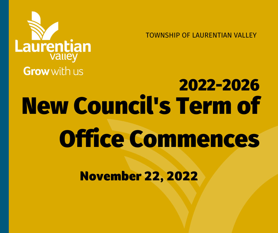 Graphic of council's new term in office.